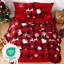 Ensemble de couette 7 pièces à motifs de rennes et de carreaux pour Noël-137257659