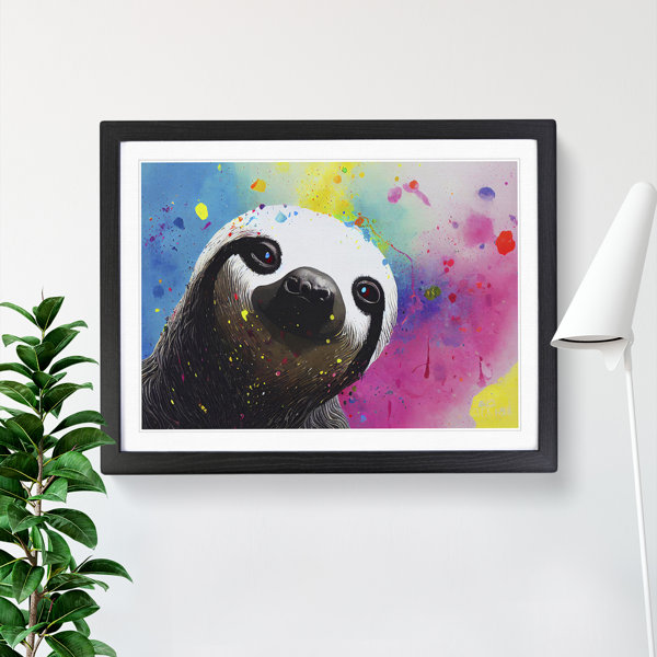 17 Stories Sloth Splash Vol.3 Abstract - Single Picture Frame Art ...