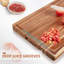 Quality Acacia Wood Cutting Boards Set of 2, Large, Reversible Kitchen Chopping Boards with Deep Juice Grooves, Dishwasher Safe, Durable Hardwood for Meat, Cheese, Vegetables, Deli Board, Meal Prep