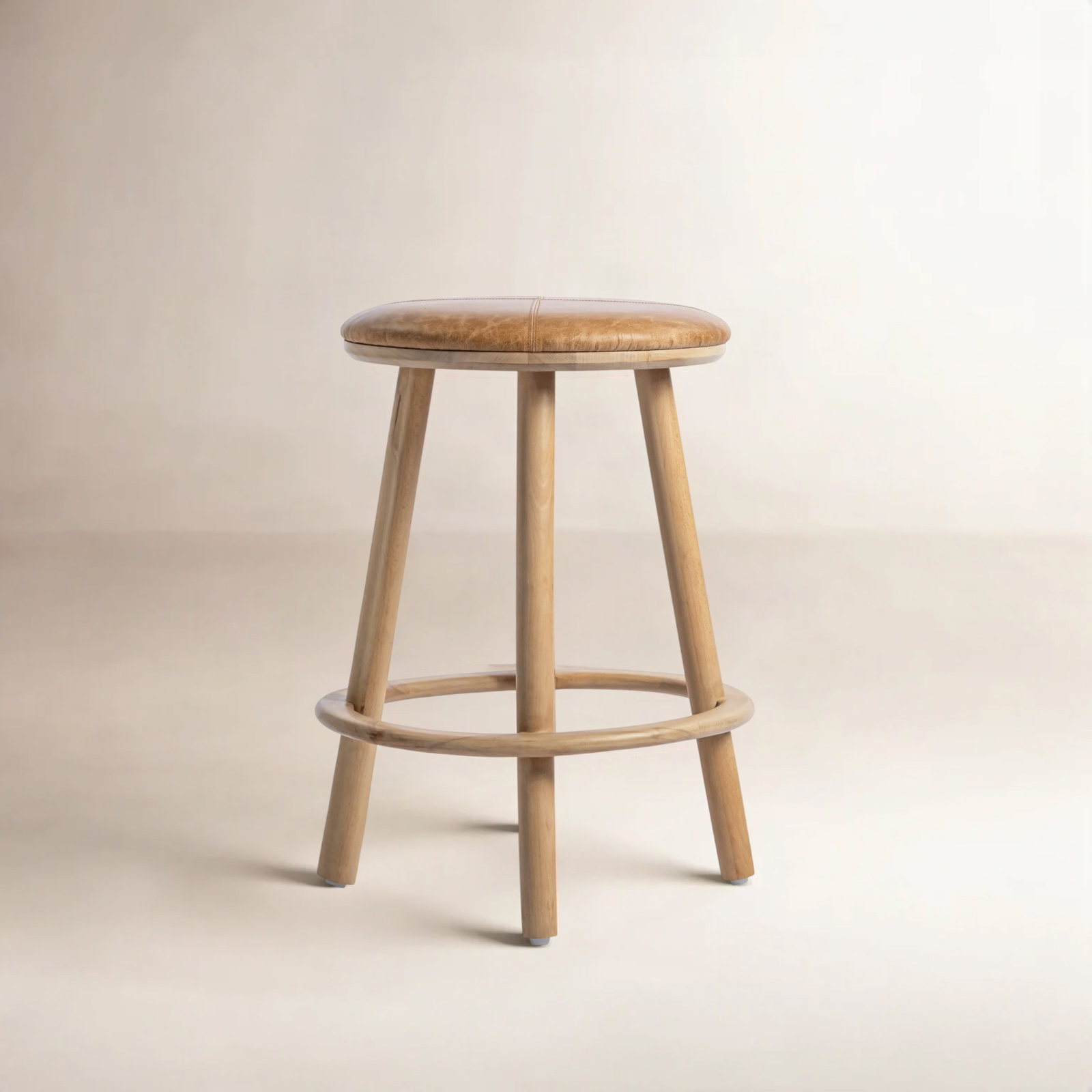 Elio Genuine Leather Counter Stool