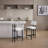 Set of 2 Upholstered Bar Stools with Sturdy Metal Legs for Various Spaces-438359531