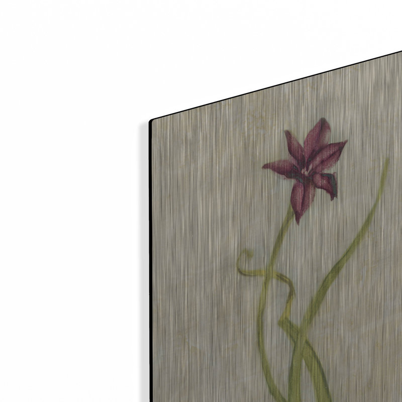 Art mural en métal Latitude Run® «Persian Pearl Stem» par Cheri Blum, H 24 po x l 16 po