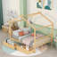 Lit double avec cadre de toit, lit plateforme, cadre de lit -764230216