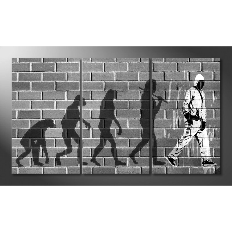 Banksy - 3 Piece Print on Canvas