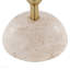 Lampe de table avec base en métal doré avec pierre de travertin et abat-jour chatoyant blanc - ensemble de 2-1373391110