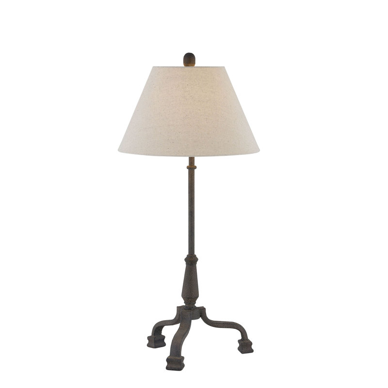 Lampe de table 30,5 po avec abat-jour en lin Marvin, noir