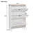 Narrow Design Shoe Cabinet With 3 Flip Drawers, Wood Grain Pattern Top Entryway Organizer With 3 Hooks, Free Standing Shoe Rack With Adjustable Panel For Hallway-1710272331