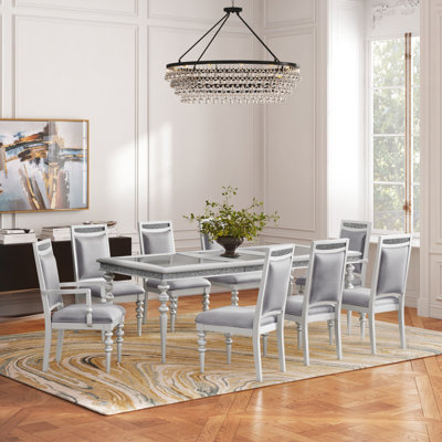 Otto 8 - Person Extendable Four Leg Base Dining Set