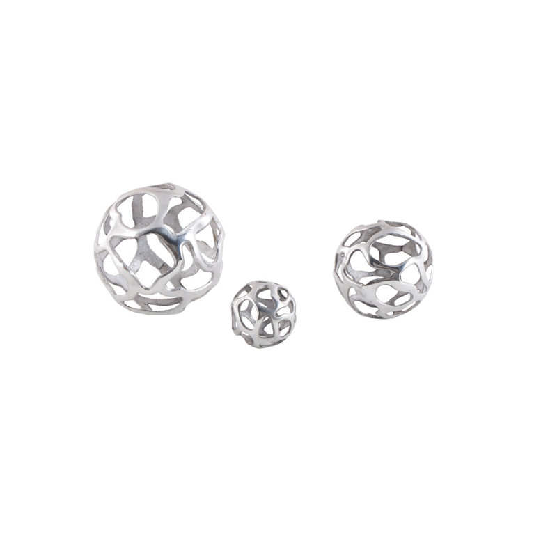 Kibler 3-Piece Metal Sculpture, Silver