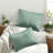 Reversible Oversized Seafoam Bedding Sets, Hypoallergenic Microfiber For King/cal King