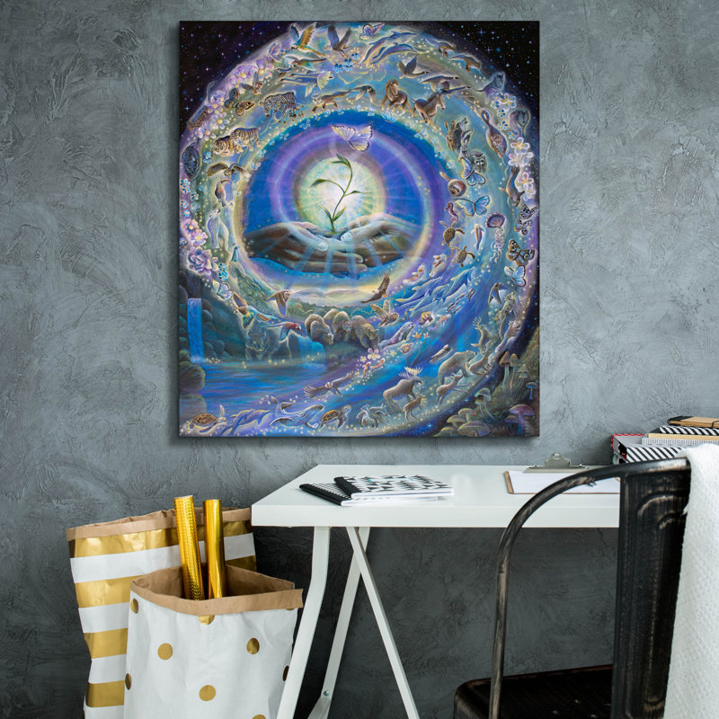 Toile épique Graffiti «Spiral Of Creation» par Verena Wild, 26 po x 30 po, H 30 po x l 26 po