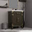 Meuble-lavabo en chêne brun avec unité de rangement - 24 po L 18 po x P 18 po comptoir en acrylique et miroir-1893369975