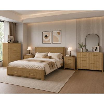 5 Pieces Bed Set King Size