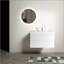 Grand meuble-lavabo flottant mural avec lavabo une pièce sans drain ni robinet
