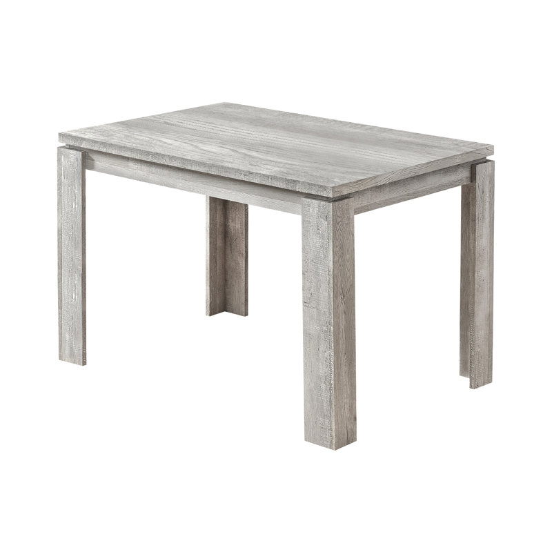 Table de salle à manger, rectangulaire, 48 po, petite, cuisine, salle à manger, stratifié gris, contemporain, moderne, Gris
