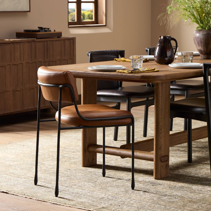 Nettie Dining Chair-Crypton Nomad Snow, Sonoma Chestnut