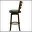 Chaise de bar pivotante en bois vert Fenster Hunter, alliant élégance, confort et durabilité pour les bars modernes