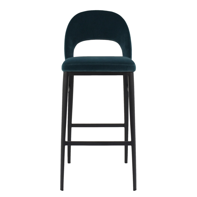 Tabouret de bar et de comptoir Ariana, Sarcelle, Tabouret de comptoir (siège d'une hauteur de 27 p