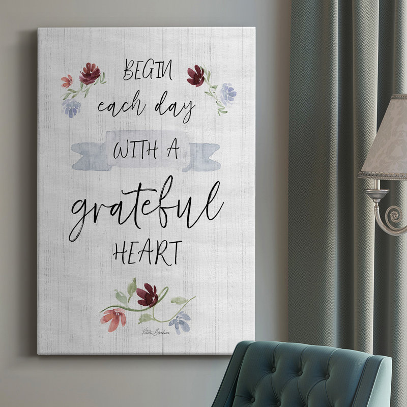 Toile tendue avec châssis Grateful Heart, H 36 po x l 24 po x P 1 po