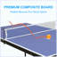 Ensemble de table de ping-pong pliable et portable de 4,5 pi avec filet et 2 raquettes de tennis de table pliable et portable-124823355