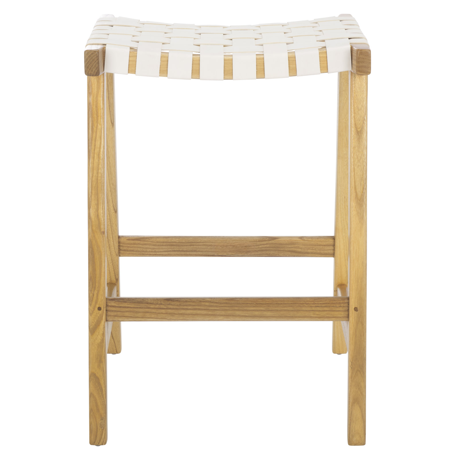 Alston Bar and Counter Stool, Natural, Counter Stool (26.77” Seat Height), White