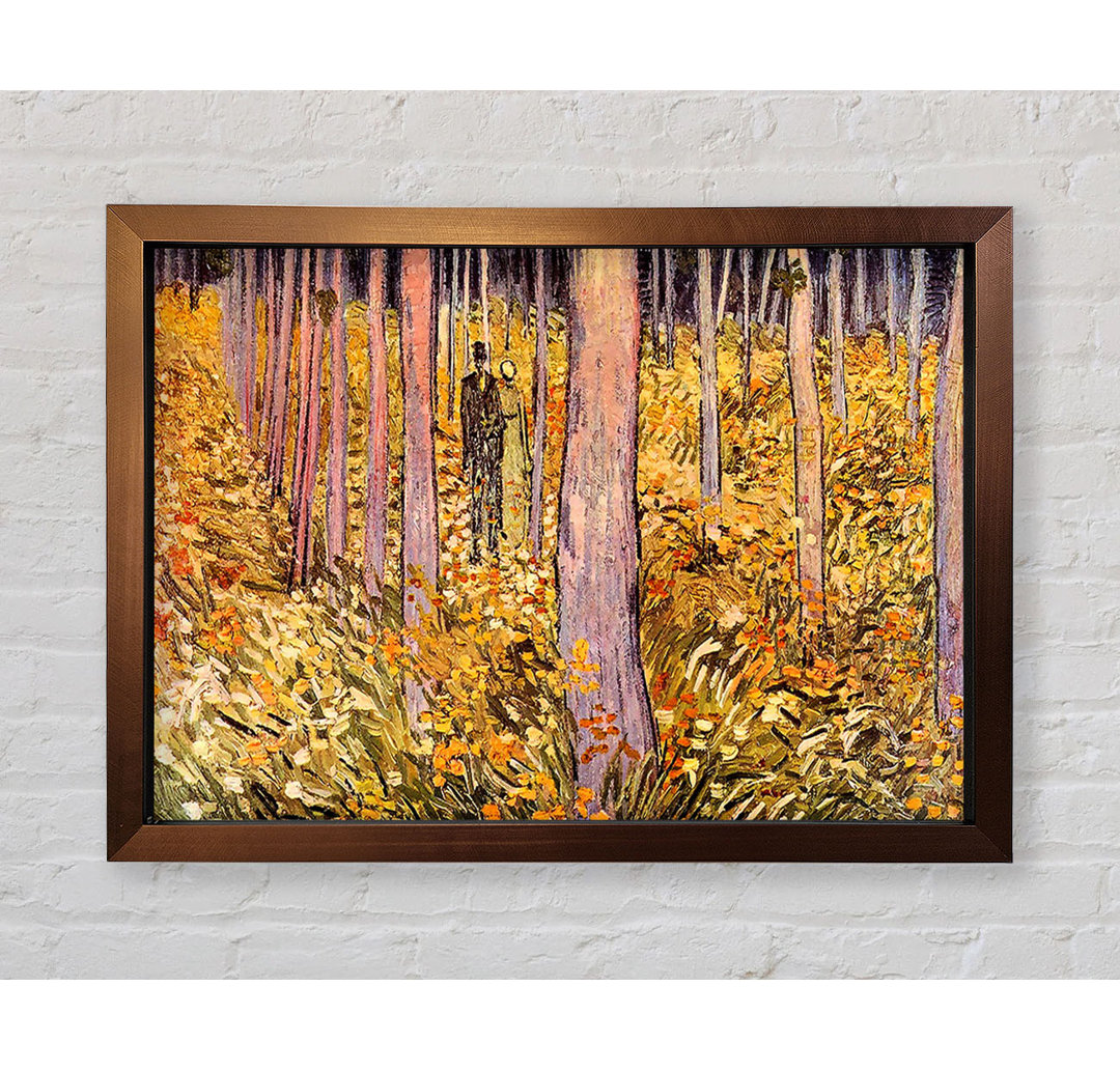 Couple Walk In The Woods von Vincent Van Gogh - Einzelne Bilderrahmen Kunstdrucke