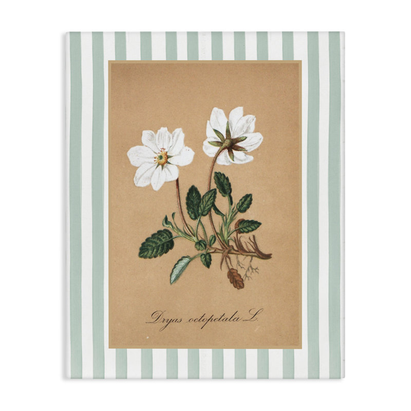 Toile blanche à rayures blanches et vertes, design avec lettres et doublure, H 20 po x l 16 po