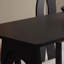 Ensemble de table à manger moderne simple en bois massif noir-107770363