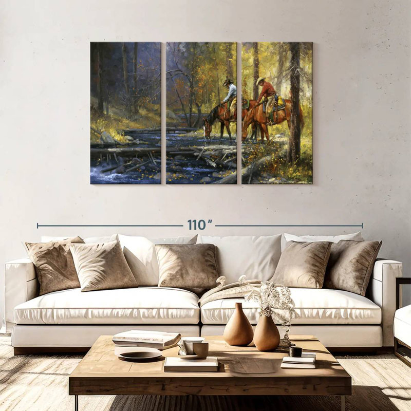 Lelar Cold Water And Falling Leaves, 48" H x 74" W