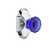 Cottage Plate with Crystal Cobalt Door Knob