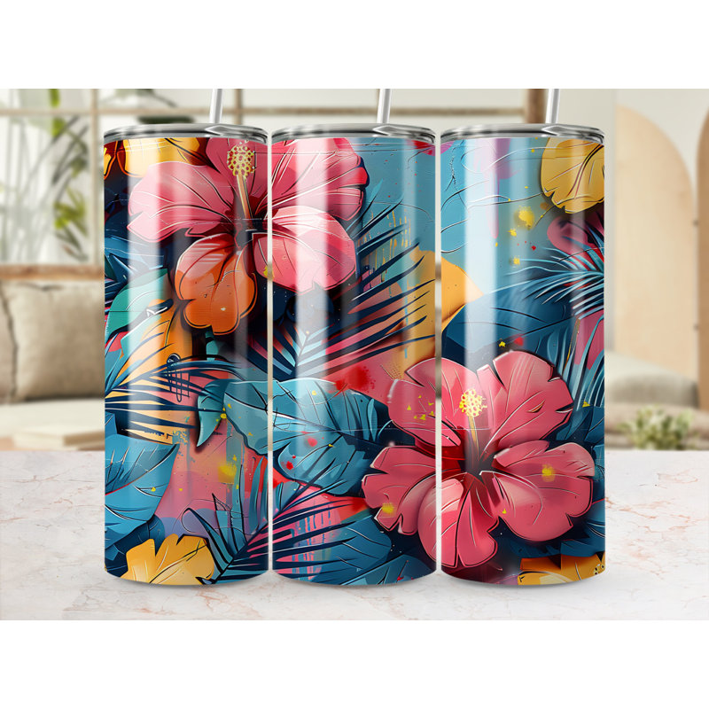 Choose Handmade Tumblers 591ml Vacuum Insulated Stainless Steel (18/8) Travel Tumbler with Straw