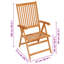 vidaXL Patio Chairs 2 pcs with Green Cushions Solid Teak Wood-536288546-509633146