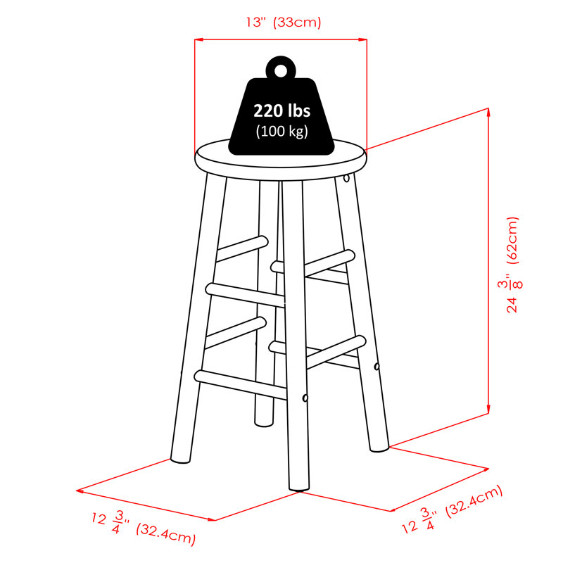 Cherlin 2-Piece Counter Stools, White/Brown, Counter Stool (24” Seat Height)