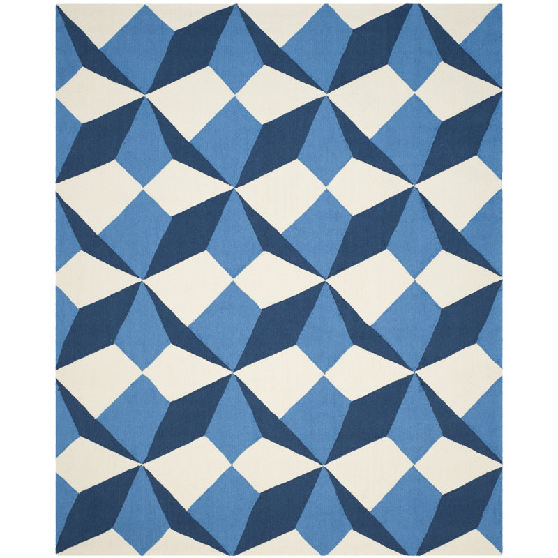 Verlana Hand Hooked Performance Geometric Rug, Rectangle 9' x 12'