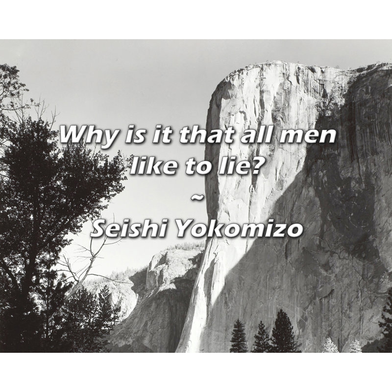 Citation de Seoka Yokomizo: Pourquoi tous les hommes aiment-ils mentir?