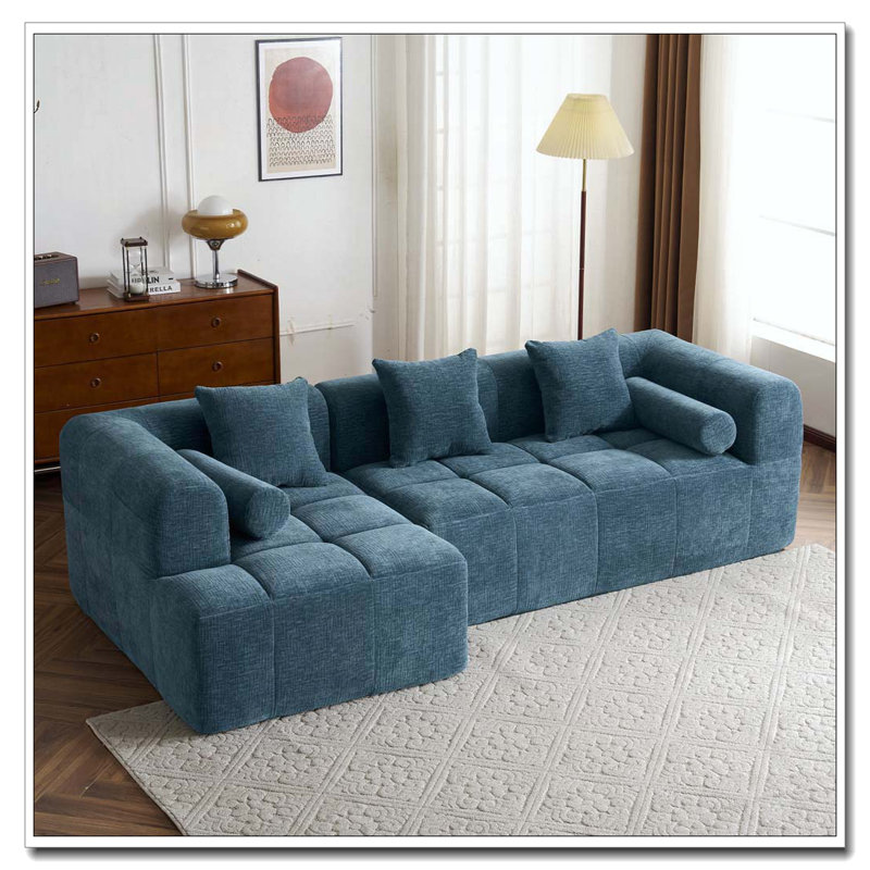 Canapé modulaire 101,2 po, Bleu