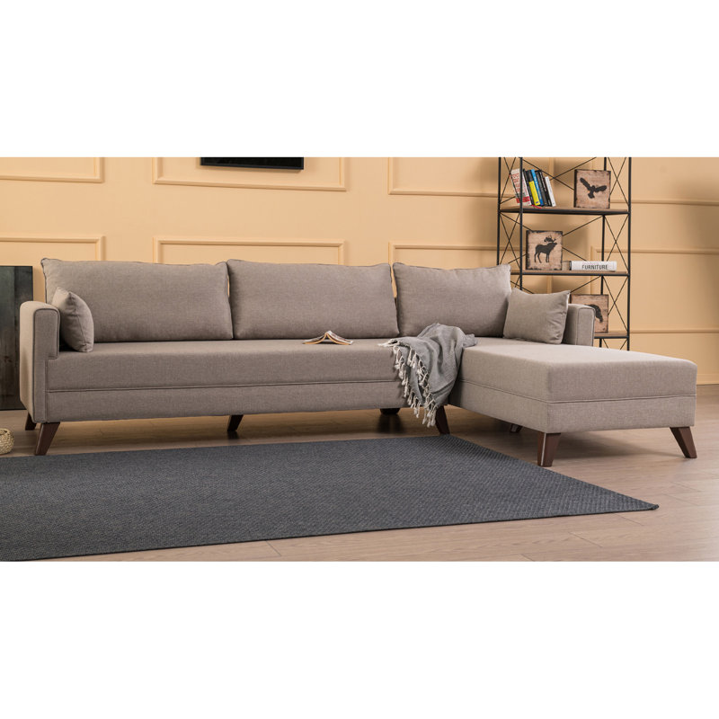 Upholstered Sectional, Right Hand Facing