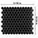 Metro 1" Hex Matte Black 10-1/4" x 11-7/8" Porcelain Mosaic Floor and Wall Tile