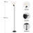 Honoding 71"Floor Lamp ,No Bulb (Black)