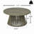 Outdoor Acacia Wood Coffee Table - Round - Grey Finish - For Backyard/Balcony-274684782