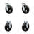 4 Piece Rubber on Steel Caster Set
