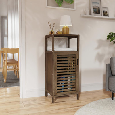 Amaal Bamboo Freestanding Linen Cabinet