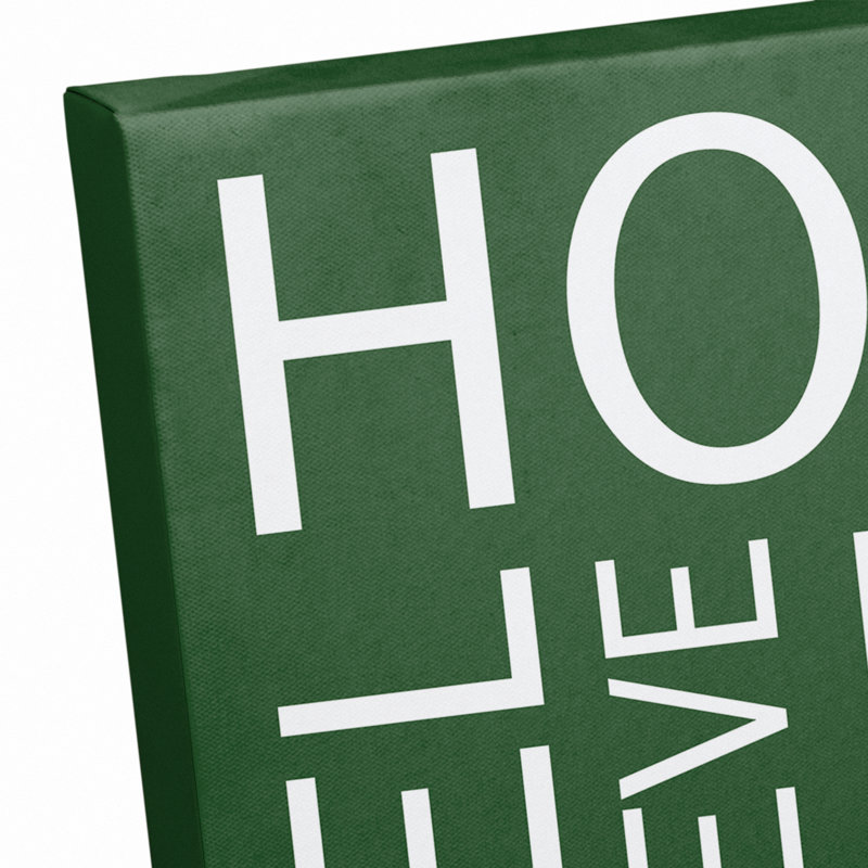 «Christmas Sayings», impression sur toile tendue, H 16 po x l 24 po x P 1,25 po, Vert