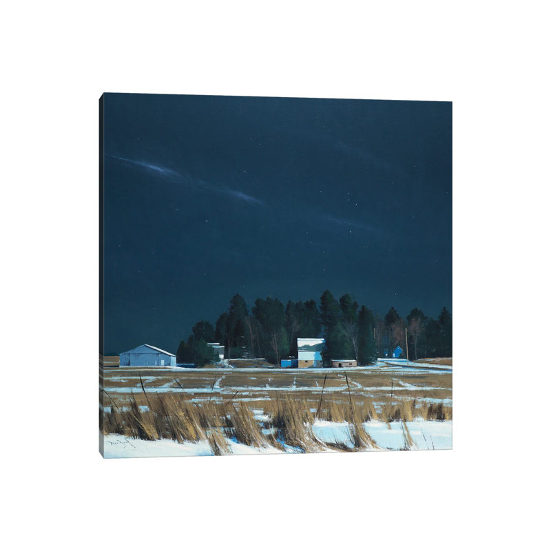 Hugo Farmstead At 1 AM by Ben Bauer - Wrapped Canvas Painting, 45.72 cm H x 45.72 cm W x 1.91 cm D