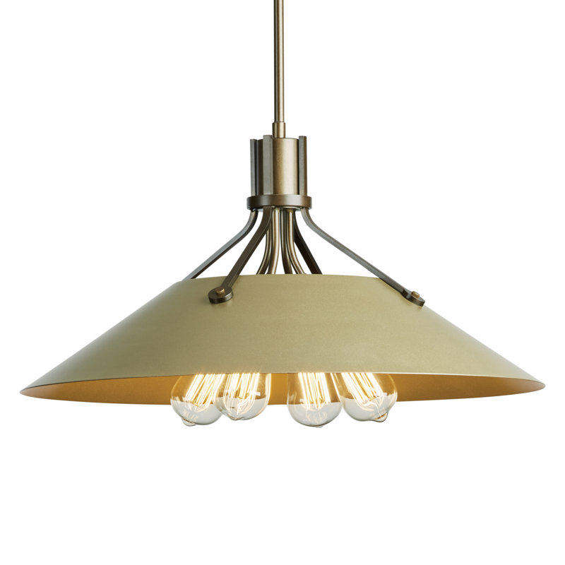 Henry 4 - Light Single Cone Pendant, Natural Iron, Soft Gold
