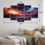 Ensemble de reproductions d'art mural en métal «Orange Dreams astronomiques - Galaxies»
