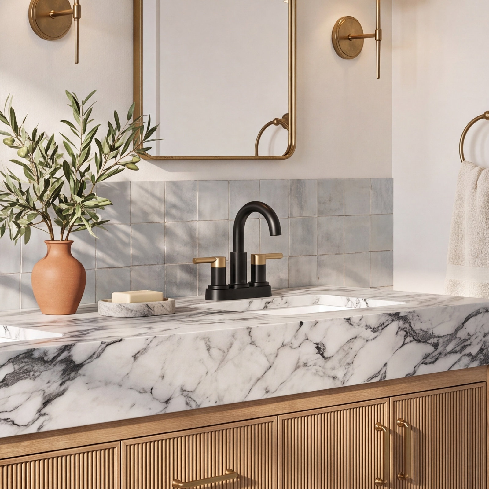 Nicoli 4" Centerset Bathroom Faucet