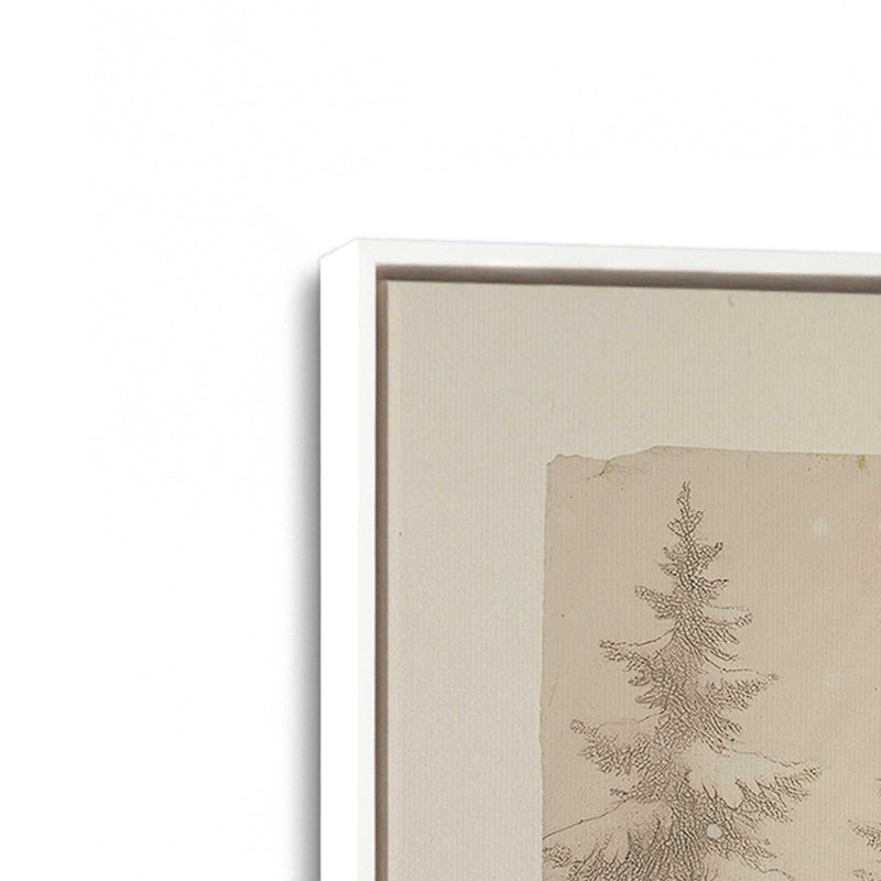 «Snowfall Sketches», ensemble de 2 impressions sur toile, 13" H x 18" W, Impression encadrée sans passe-partout, Blanc opaque