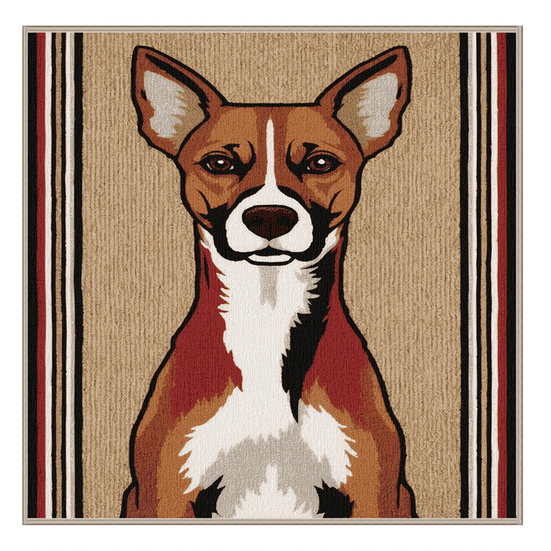  Tapis lavable Basenji Dogs, Carré 4 pi