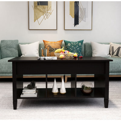 Coffee TableLift Top Coffee TablesRising Tabletop Wood Dining Center Tables with Storage Shelf